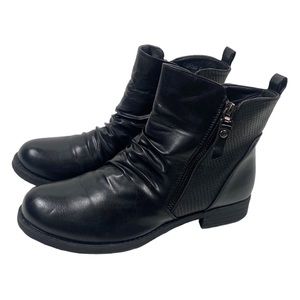 Corkys Cherish Black Vegan Leather Booties